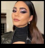 Ballītei grezns augsta kontrasta grims  drosmīgu un krāšņu vakaru