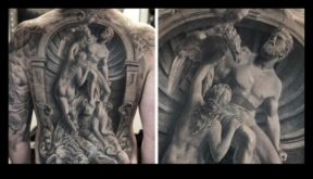 Dzīves tēlniecība Reālisma humanitārās zinātnes tetovējums