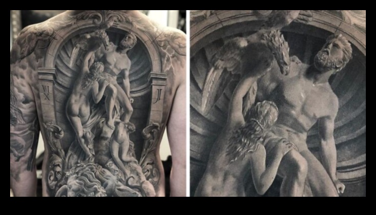 Dzīves tēlniecība Reālisma humanitārās zinātnes tetovējums