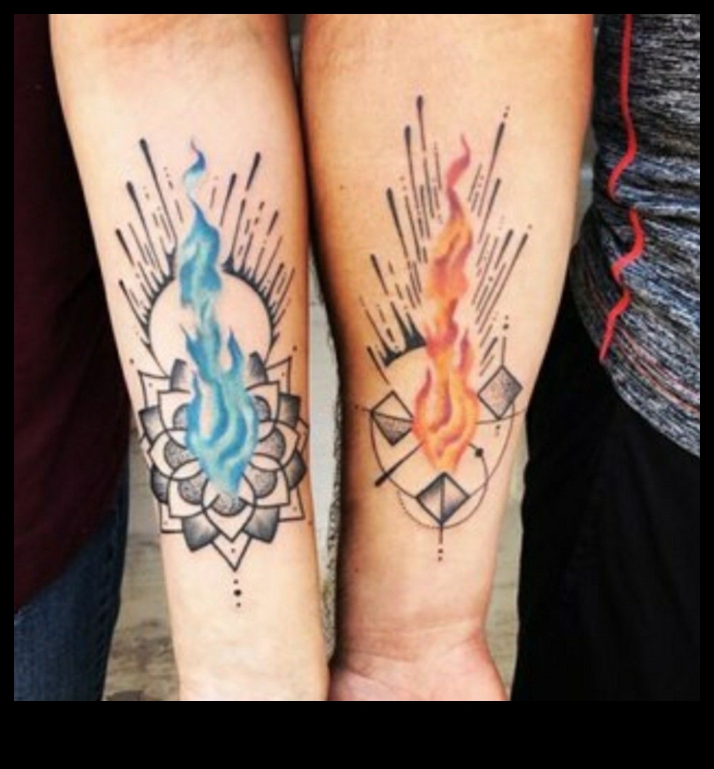 Dvīņu liesmas: pāra tetovējumi, kas aizdedzina kaislīgas saites