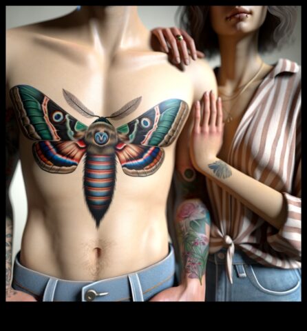 Antīks mākslinieciski vēsturiski tetovējumi, kas pārdomāti izmantojot precizitāti un eleganci